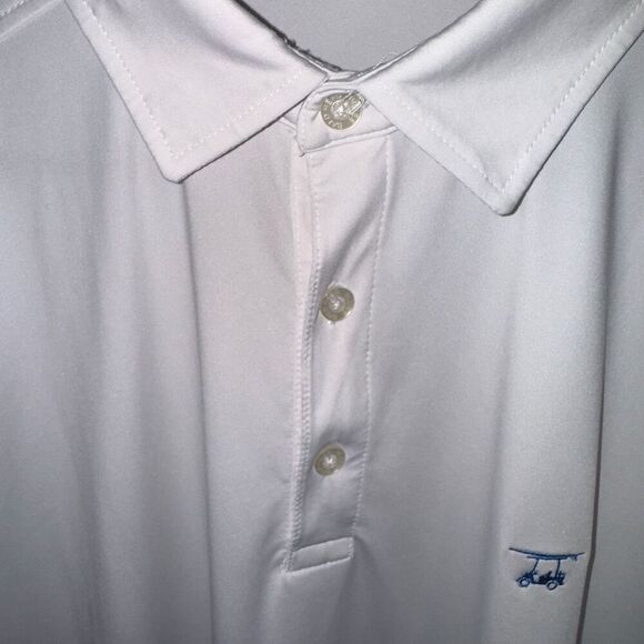 Bald Head Blues White Performance Golf Polo Shirt Size L - Picture 4 of 9